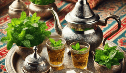 الشاي المغربي بالنعناع