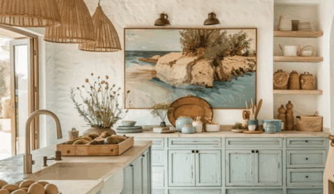 مطبخ بديكور صيفي