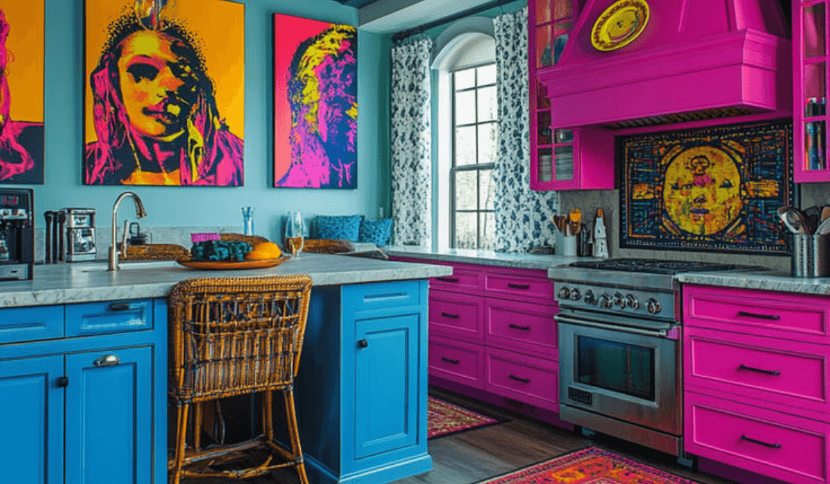 مطابخ ملونة بتصميم Pop Art