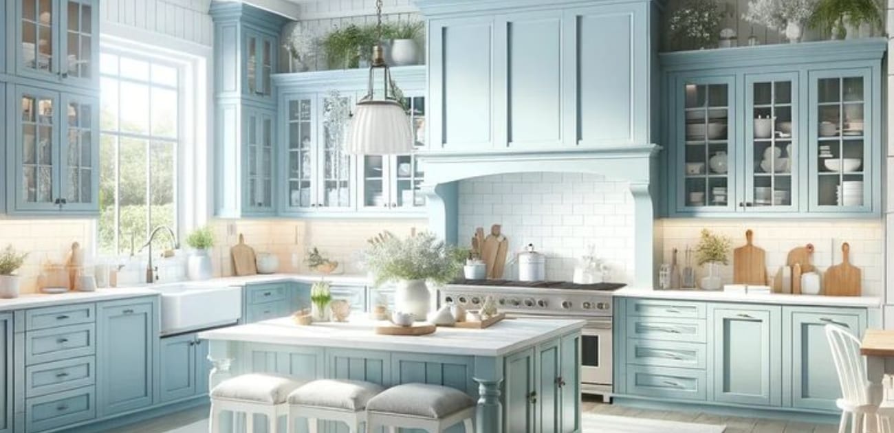 مطبخ بألوان الباستيل