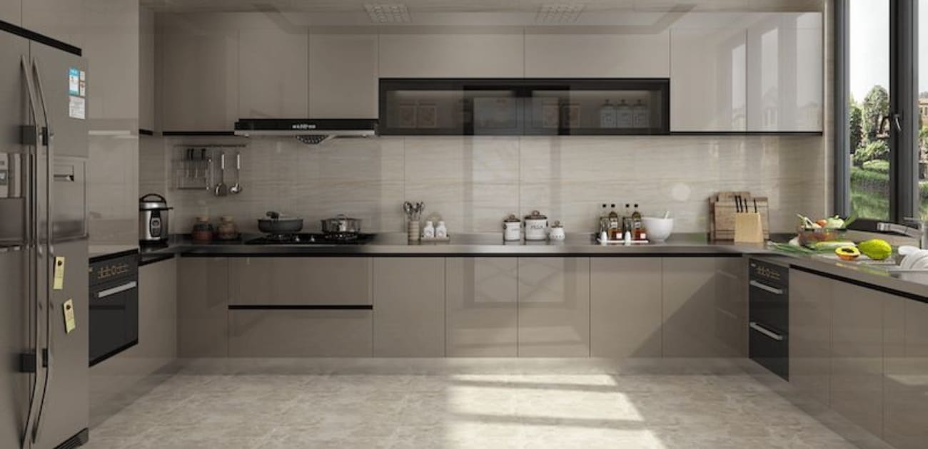 مطبخ بأكريليك عالي اللمعان