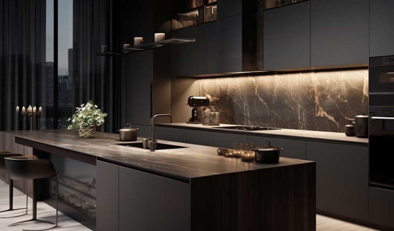 تألقي باختيار مطابخ بألوان داكنة تمنح بيتك طابعًا راقيًا لا يُقاوَم