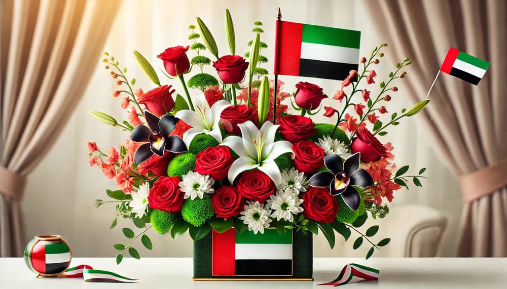 الأبيض والأحمر: فن ترتيب المائدة بألوان علم الإمارات للاحتفال الرسمي