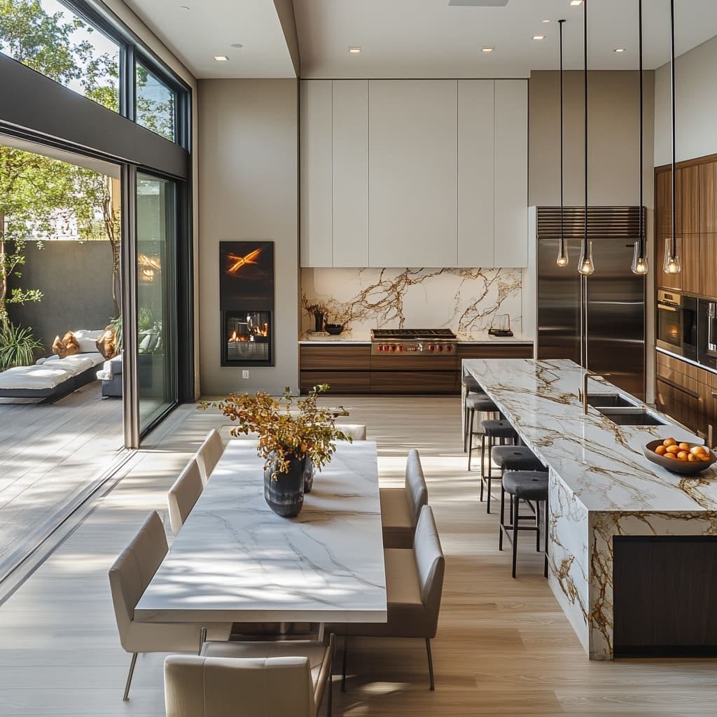 تصميم مطبخ عصري بطابع حضري أنيق يجمع الجمال والعملية