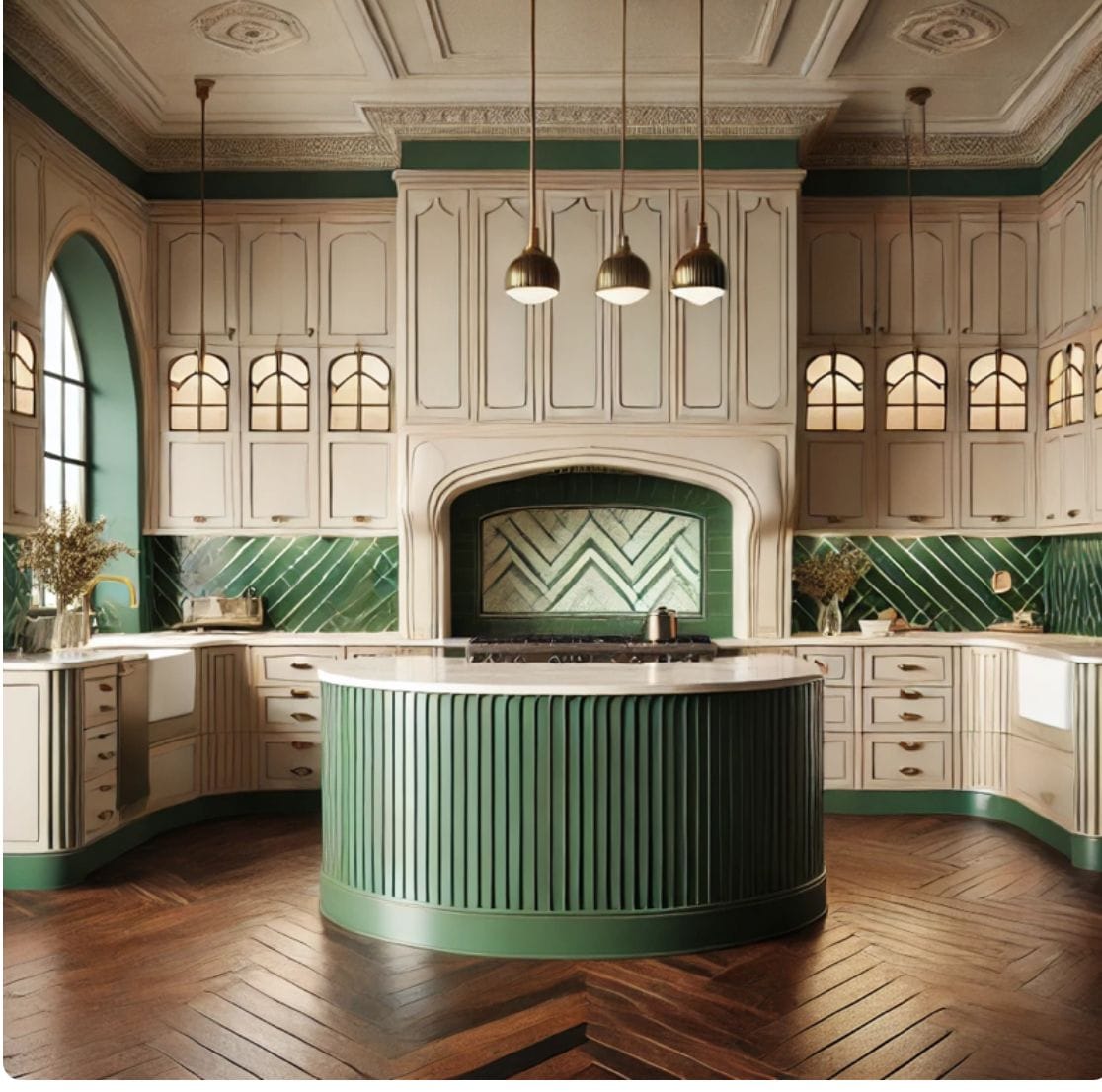 ديكور مطابخ مستوحاة من طراز آرت ديكو تعيد الفخامة الكلاسيكية إلى منزلك