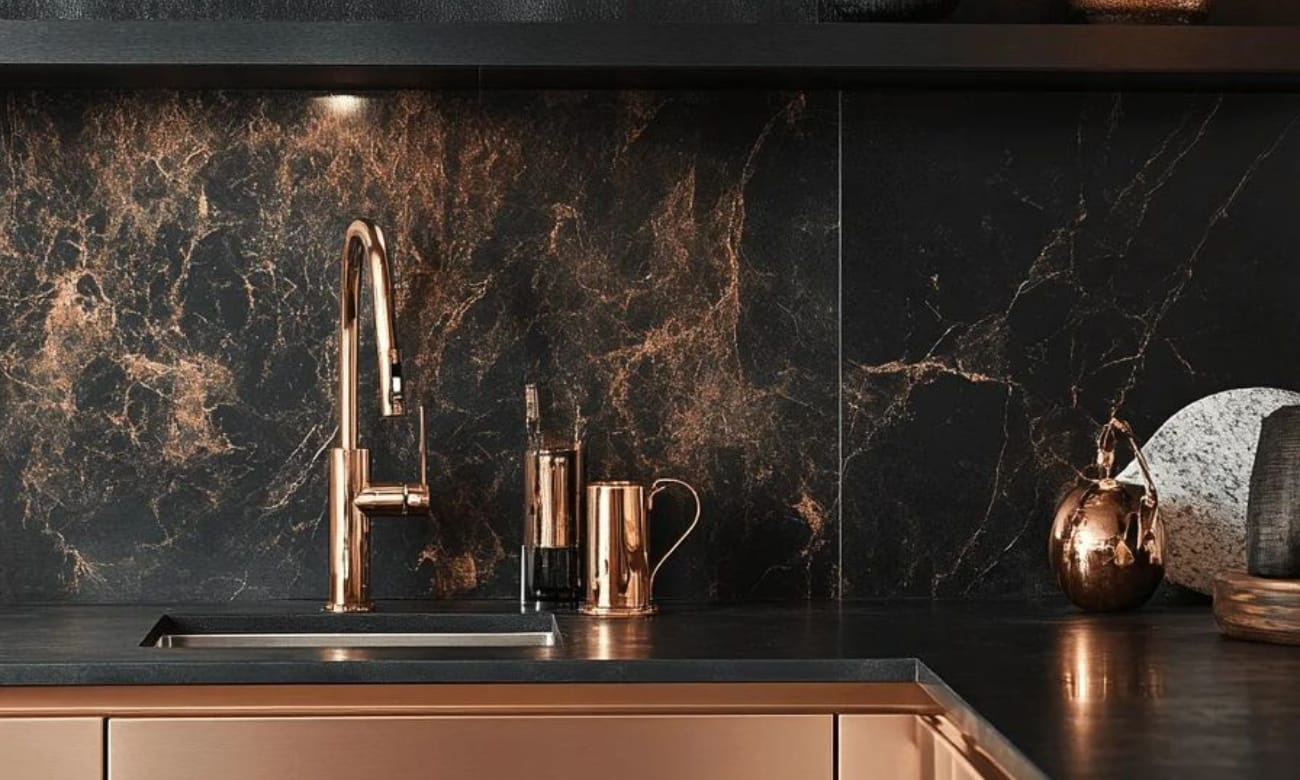 تصاميم مبتكرة لاستخدام النحاس داخل المطبخ بطريقة أنيقة جدًا