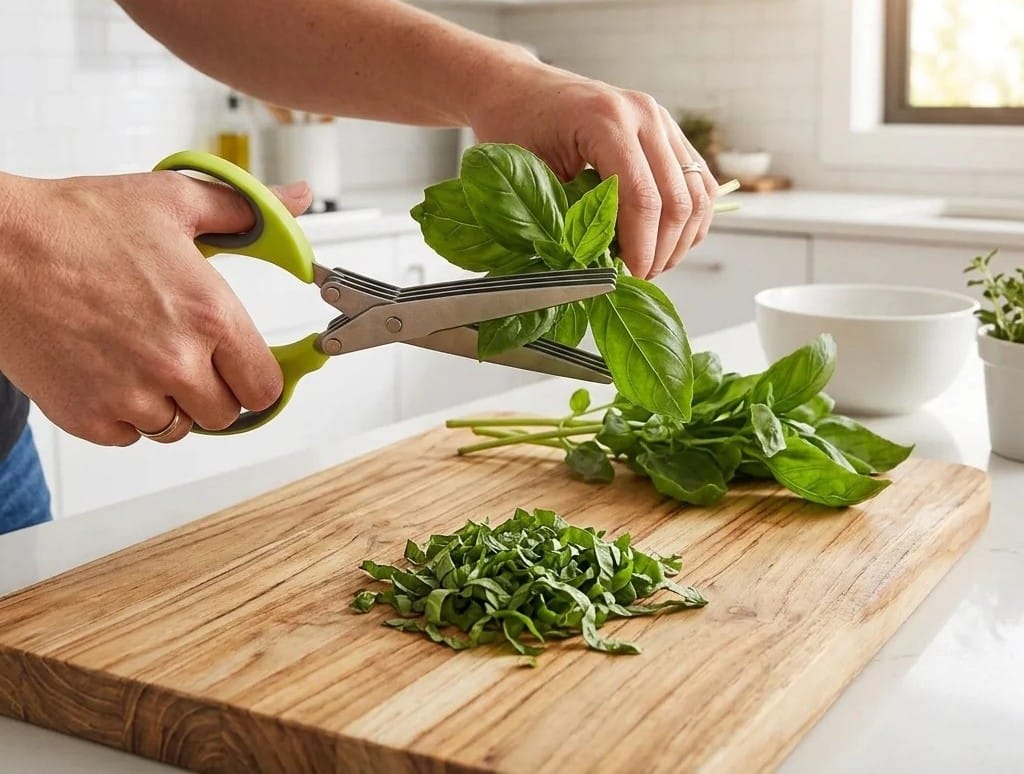 وداعاً للسكين التقليدية ابتكار خماسي الشفرات لفرم الأعشاب في ثوانٍ