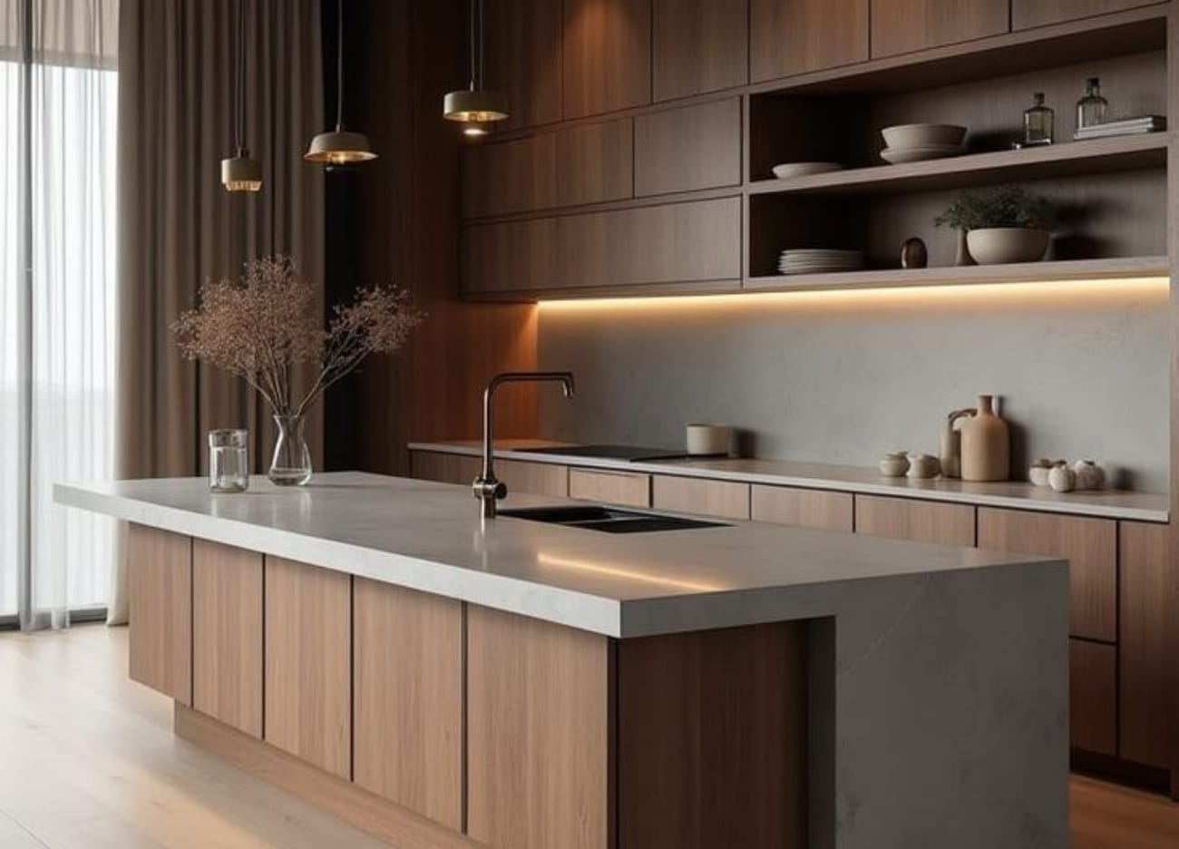 أفكار أنيقة تساعدك على اختيار مطابخ مودرن خشبية تناسب ذوقك