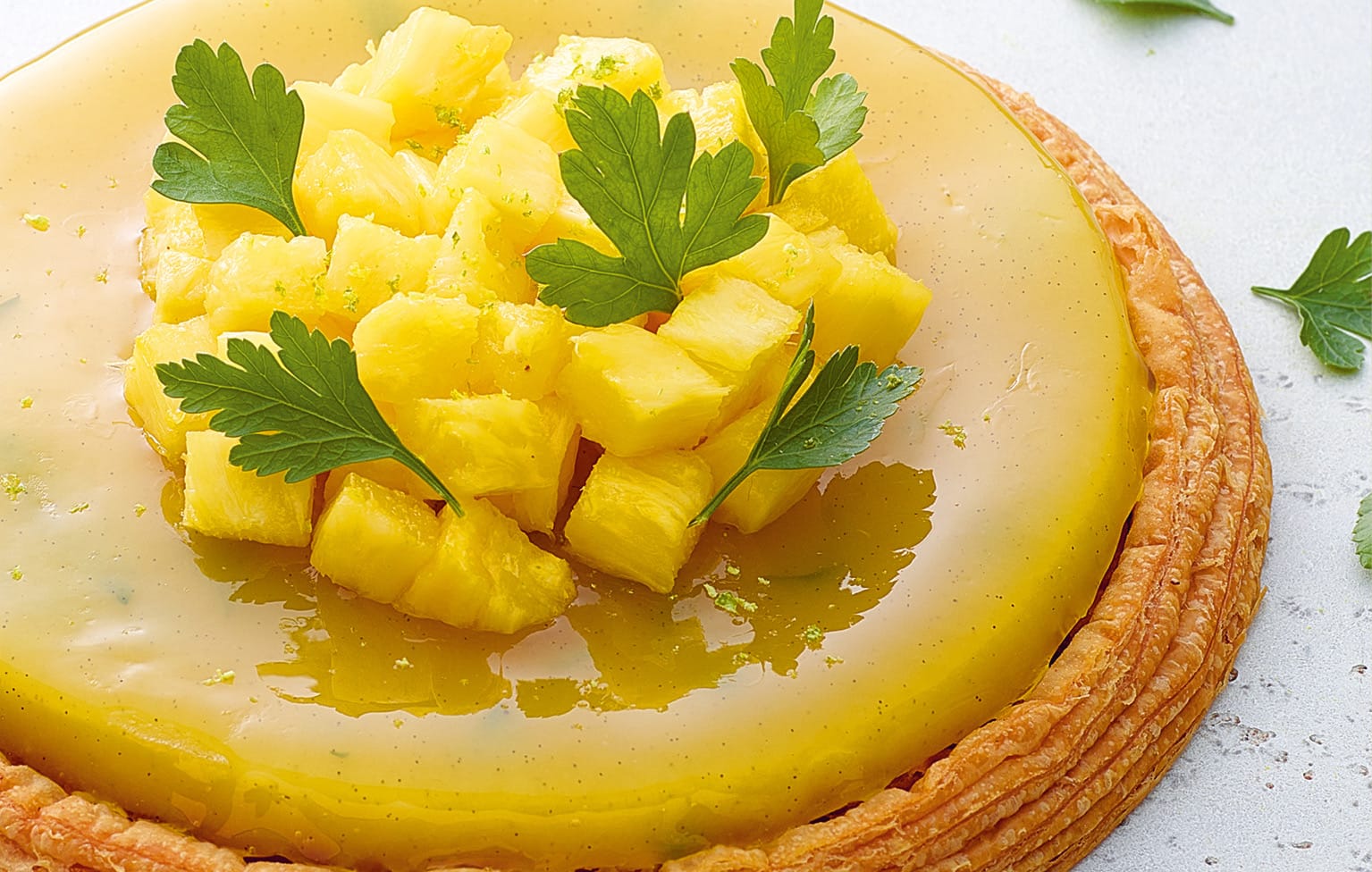 حضري تارت الأناناس والكزبرة على طريقة La Pâtisserie de Jeffrey Cagnes