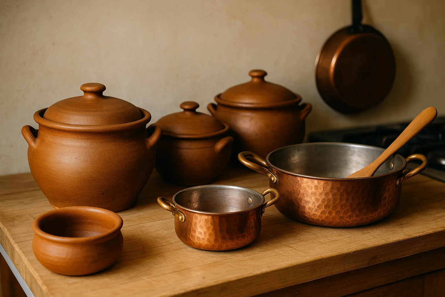 أواني الطهي الصحية.. رحلة بين النحاس والحديد والفخار الأصيل