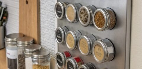 Magnetic spice tins