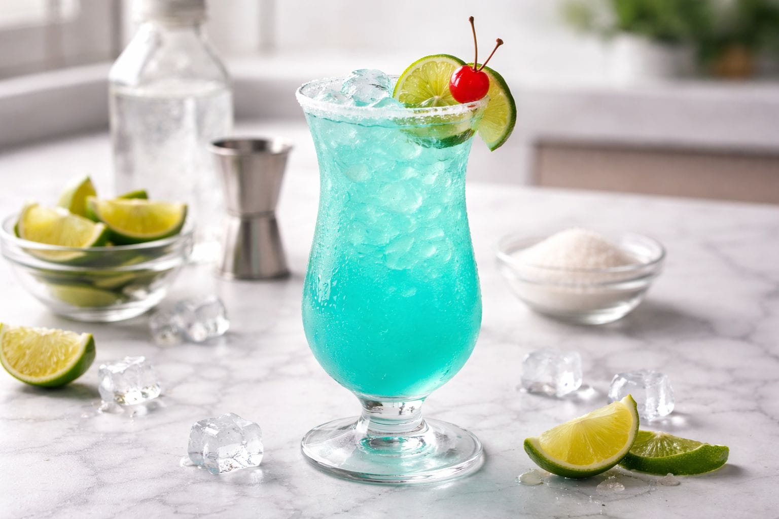 انتعشوا مع موكتيل Blue Hawaiian