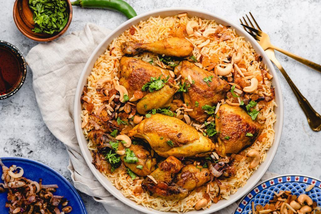 مندي الدجاج في الفرن