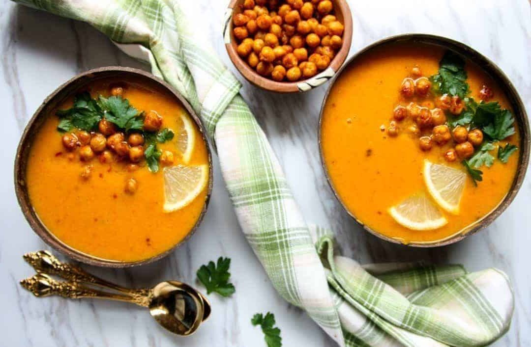 شوربة البطاطا الحلوة على الطريقة المغربية